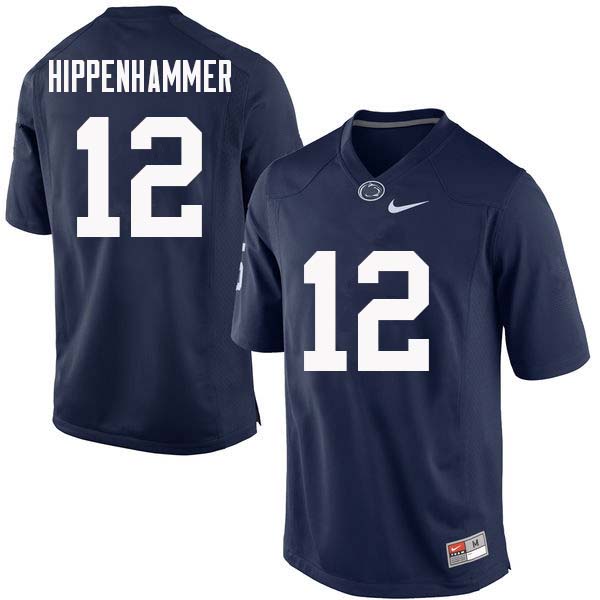 Men #12 Mac Hippenhammer Penn State Nittany Lions College Football Jerseys Sale-Navy - Click Image to Close